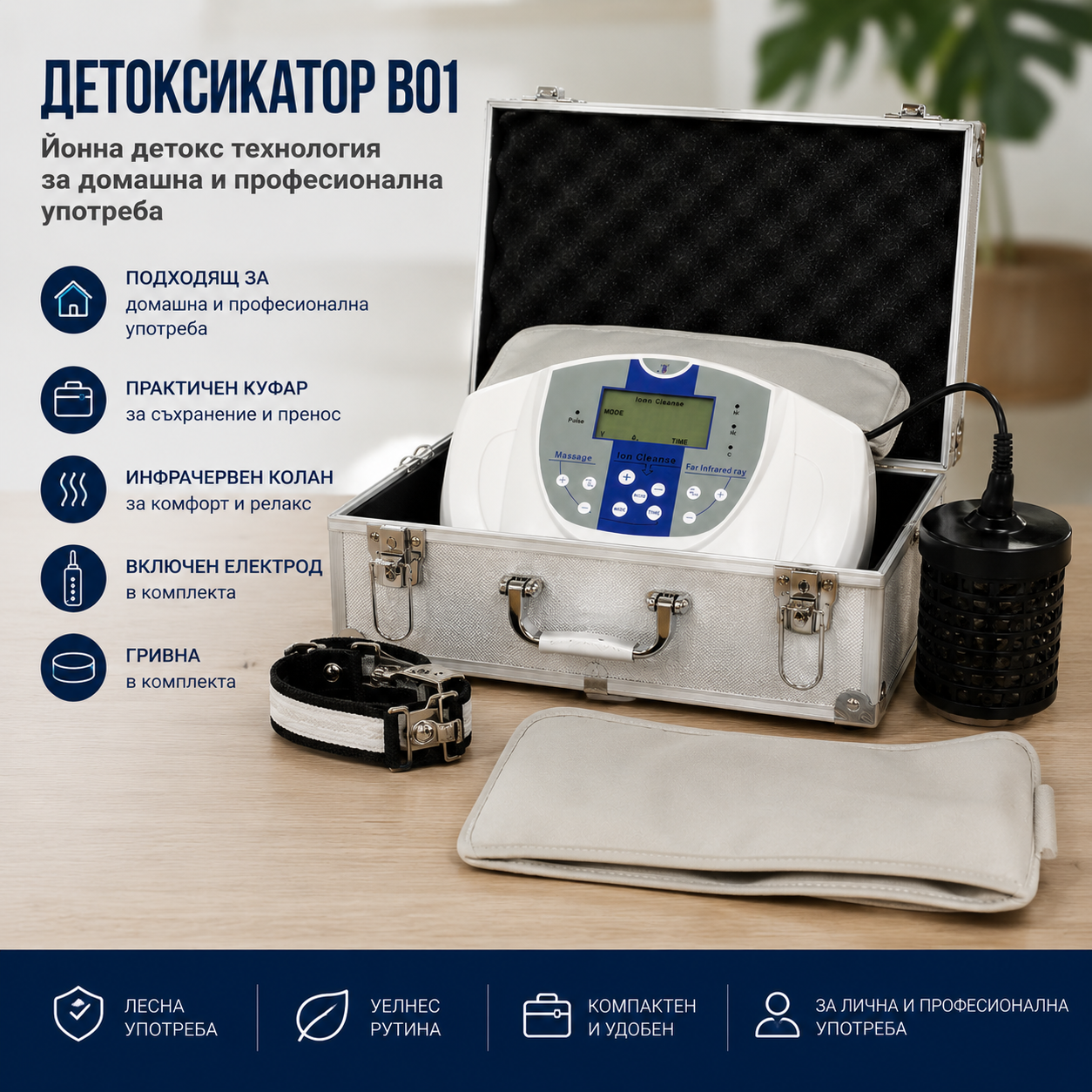 Йонен детоксикатор B01 - система за детокс и възстановяване
