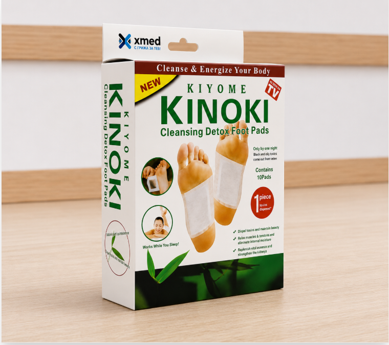 Детоксикиращи пластири Kinoki – 10 бр, 5 нощи детокс — изображение 2