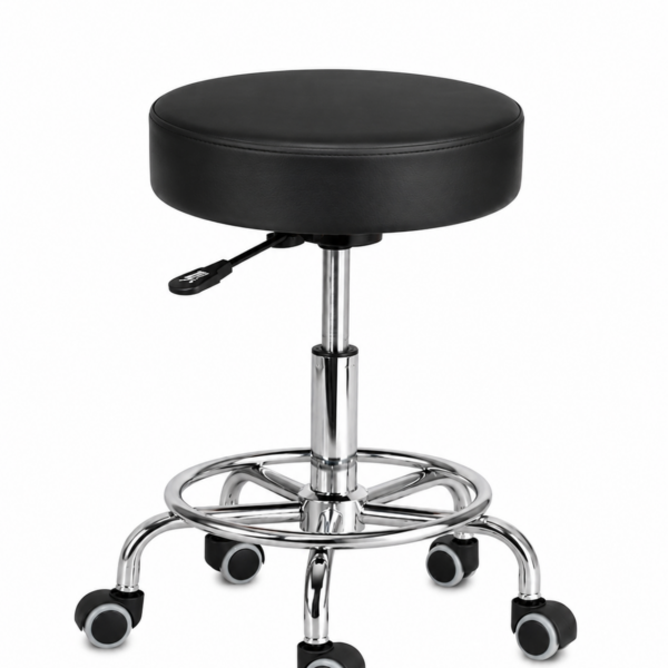 Промоции 5 Козметична табуретка с колелца черен цвят
