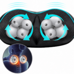 Жена използва Shiatsu масажор Xmed за врат, рамене и гръб